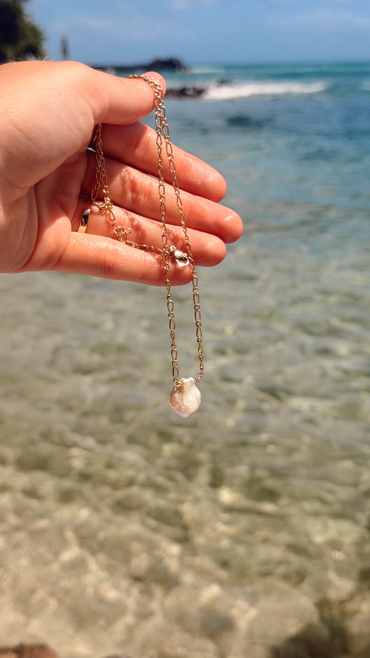 moon pearl necklace